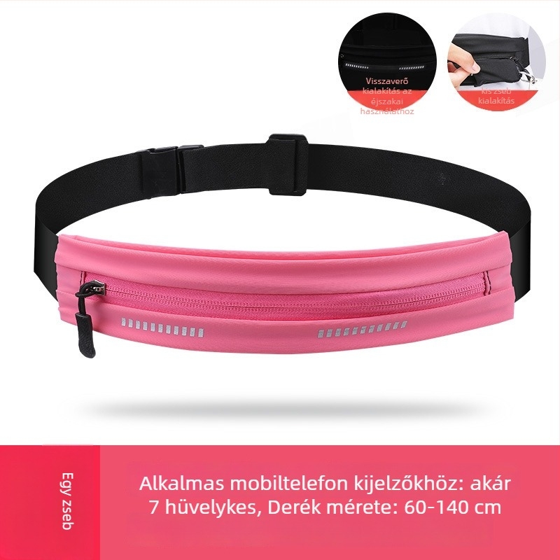 Uniszex sport derékpánt telefonhoz – ultra vékony, vízálló, lélegző, USB interfész, nejlon