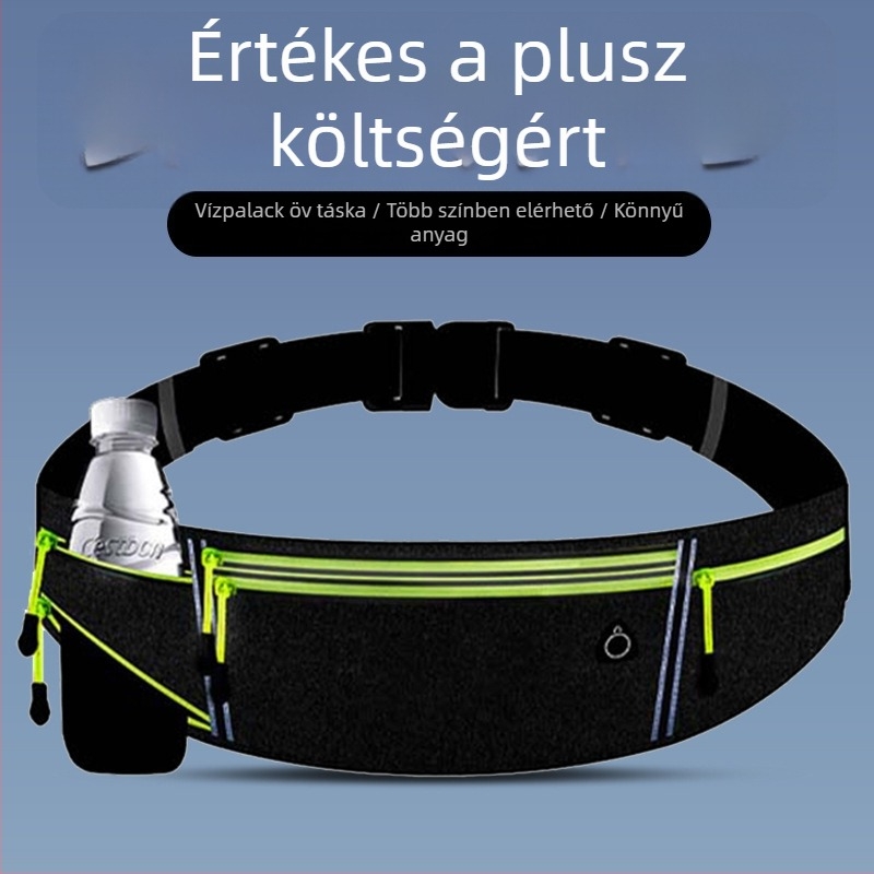 Sport deréktáska – lélegző PU anyag, könnyű, uniszex, palackzseb