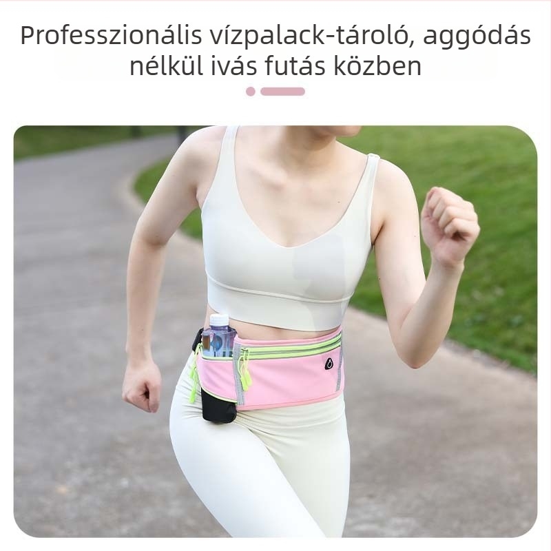 Sport deréktáska – lélegző PU anyag, könnyű, uniszex, palackzseb
