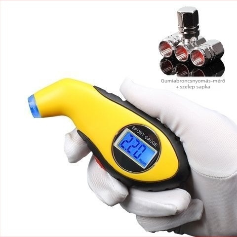 Nagy pontosságú digitális gumiabroncsnyomás-mérő és monitor, hordozható