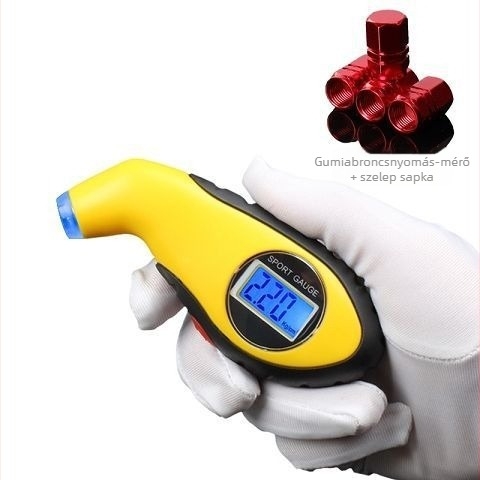 Nagy pontosságú digitális gumiabroncsnyomás-mérő és monitor, hordozható