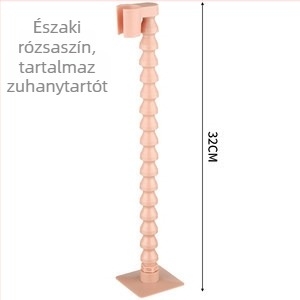 Fúrás nélküli univerzális, többfunkciós tartó fürdőszobához és zuhanyhoz, állítható tárolópolc, törölköző-szervező