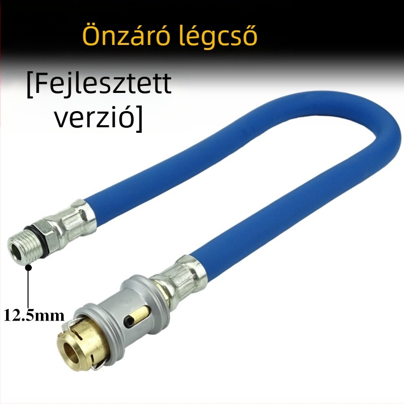 Gumiabroncs-nyomásmérő fúvócsővel és légpisztoly-kiegészítővel (Model 02)