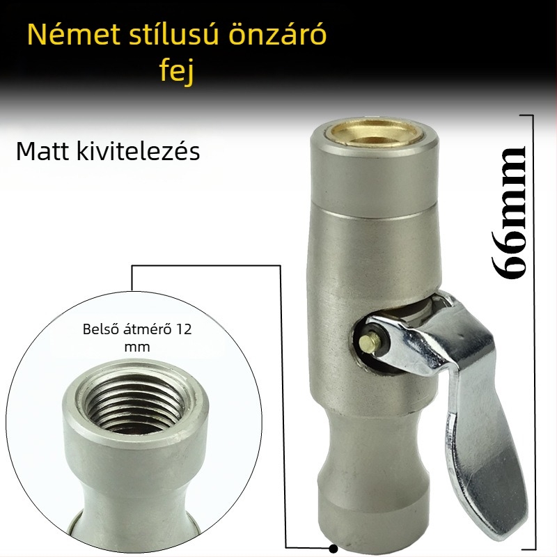 Gumiabroncs-nyomásmérő fúvócsővel és légpisztoly-kiegészítővel (Model 02)