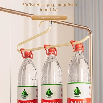 Fali törölközőtartó, fúrás nélkül, egycsövű rúd, PET anyag, 10 darabos csomag