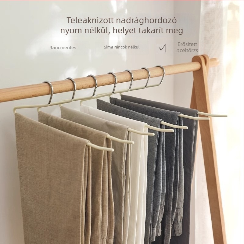 Fali törölközőtartó, fúrás nélkül, egycsövű rúd, PET anyag, 10 darabos csomag