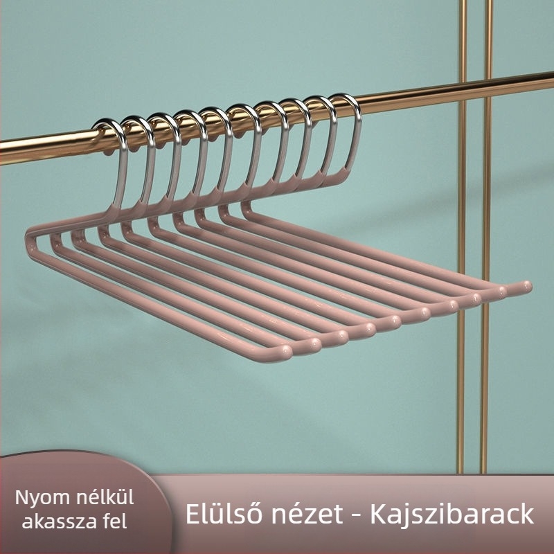 Fali törölközőtartó, fúrás nélkül, egycsövű rúd, PET anyag, 10 darabos csomag