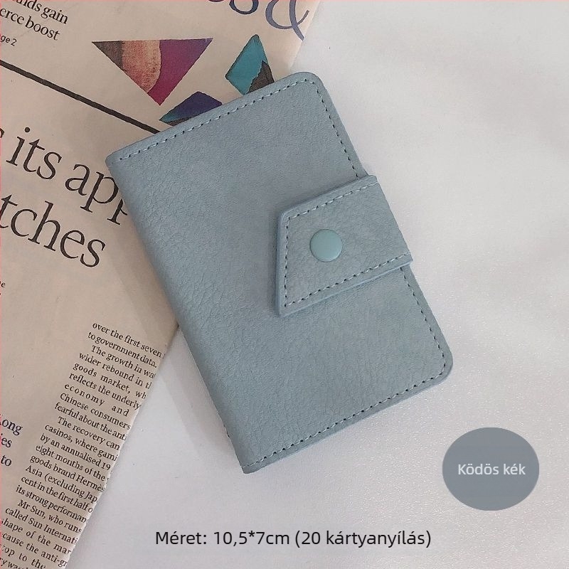 Női retro kártyatartó – kompakt, nagy kapacitású, több kártyahely, demagnetizáció elleni védelem, ultra vékony