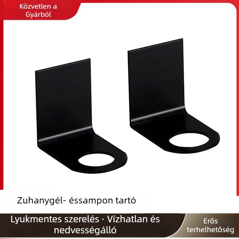 Falra szerelhető sampon- és tusfürdő tartó – rozsdamentes acél, 1 polc, teherbírás 8 kg, Modell XSYJ-004, oxidált felület
