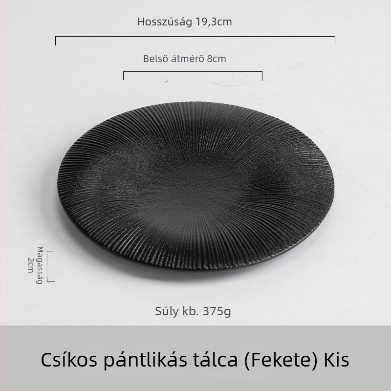 Chenqi porcelán kerek tányér, modern minimalist stílus, mikróhullámú sütőben használható, egyszínű