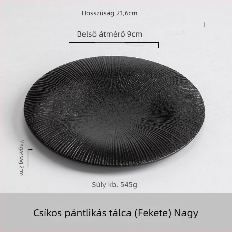 Chenqi porcelán kerek tányér, modern minimalist stílus, mikróhullámú sütőben használható, egyszínű