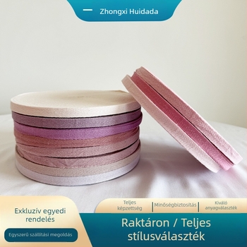 Pamut szövött varró- és összefogó szalag ruházathoz – herringbone mintázat, 100% pamut