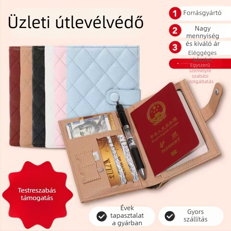 Útlevél- és dokumentumtartó - PU bőr, lélegző és antibakteriális, Női kivitel, Tavasz 2025