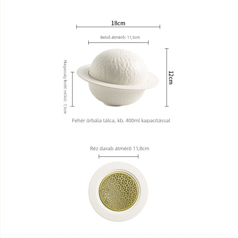 Fedeles porcelán kerek tál, csíkos mintával, modern egyszerű stílus (Porcelán; Csíkos minta; Modern egyszerű stílus; Kör alakú; Mikrohullámú sütőben használható)