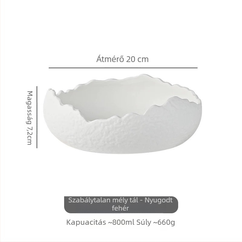 Porcelános tál, nyugati stílusú desszert/joghurt tál, aláglazúrozott szín, modern minimalist stílus, mikrohullámú sütő nem elérhető