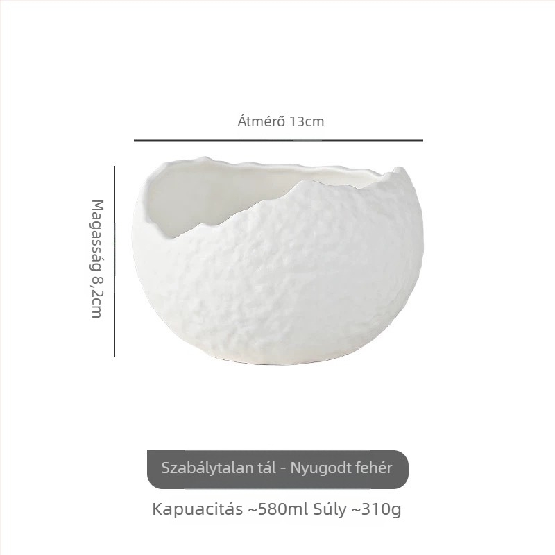Porcelános tál, nyugati stílusú desszert/joghurt tál, aláglazúrozott szín, modern minimalist stílus, mikrohullámú sütő nem elérhető