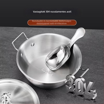 304 rozsdamentes acél instant tészta tál fedéllel, medve alakú dupla fogóval, kettős funkciójú, hordozható kollégiumi tál