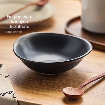 Kerámiás desszerttál, szabálytalan formájú, modern minimalist stílus, mikrohullámú sütőben használható, testreszabható, gyümölcssaláta, reggeli, joghurt