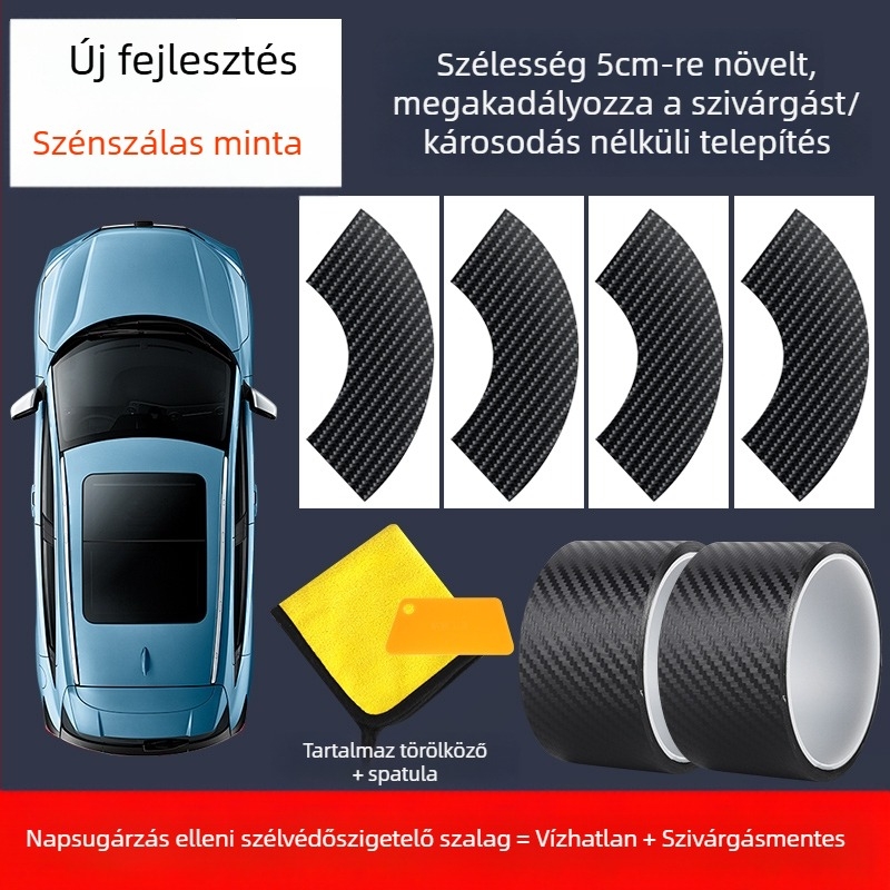 Szilikon gumiból készült napfénytető tömítőcsík, modell 123-17, autó tetőüveg vízálló tömítés