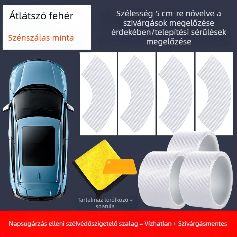 Szilikon gumiból készült napfénytető tömítőcsík, modell 123-17, autó tetőüveg vízálló tömítés