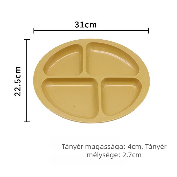 Jiaxin Segítő Evőedény, Fehér porcelánhatású melamin tál, prémium kiömlés elleni étkészlet időseknek