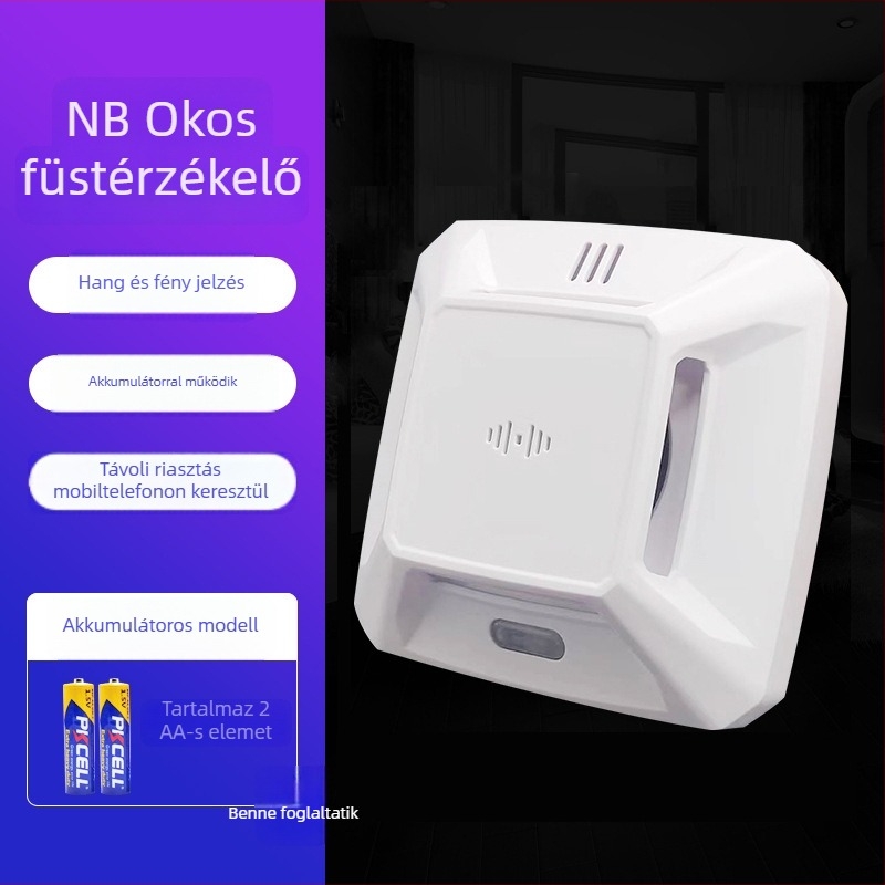 NB Füstjelző – mobil távoli felügyelettel, 4G Okos, Vezeték nélküli, 360° észlelés, Mennyezeti szerelés, Modell XL-802