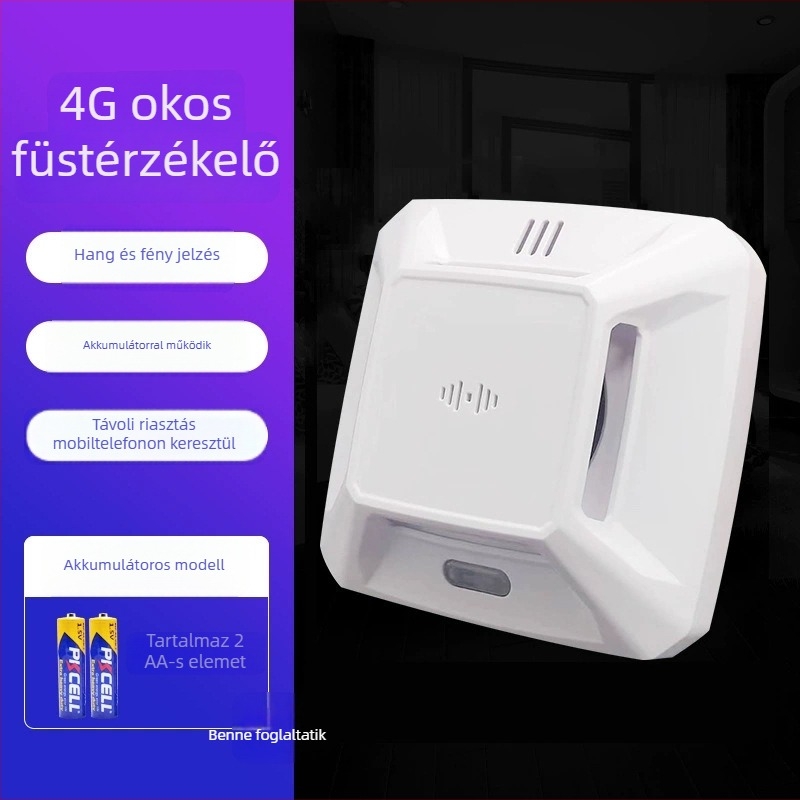 NB Füstjelző – mobil távoli felügyelettel, 4G Okos, Vezeték nélküli, 360° észlelés, Mennyezeti szerelés, Modell XL-802