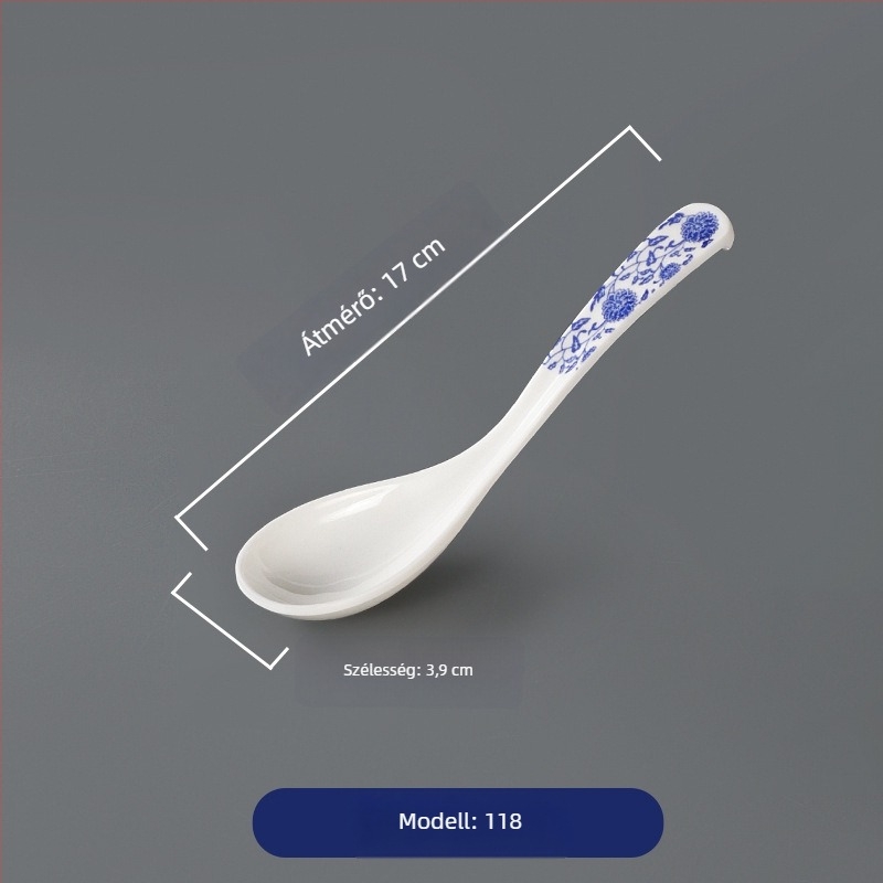Melamin levesestál virágmintával, kör alakú, mikrosütőben nem használható, logónyomtatás és testreszabási lehetőség
