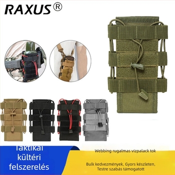 Nylon külső vízpalacktartó övtáska bővítési funkcióval, crossbody opcióval, Walkie-Talkie és orvosi zsebbel, könnyű 130 g