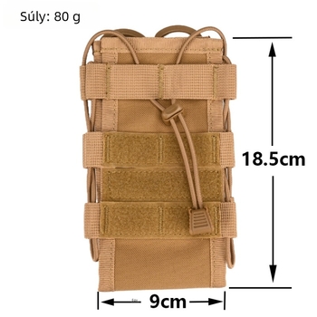 Nylon külső vízpalacktartó övtáska bővítési funkcióval, crossbody opcióval, Walkie-Talkie és orvosi zsebbel, könnyű 130 g