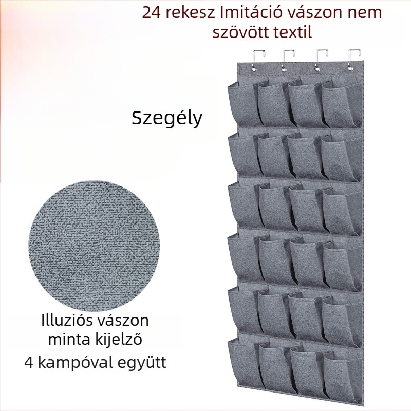 24 rekeszes függő tároló, nem szőtt textilből, modell BE-GD004-3, többfunkciós
