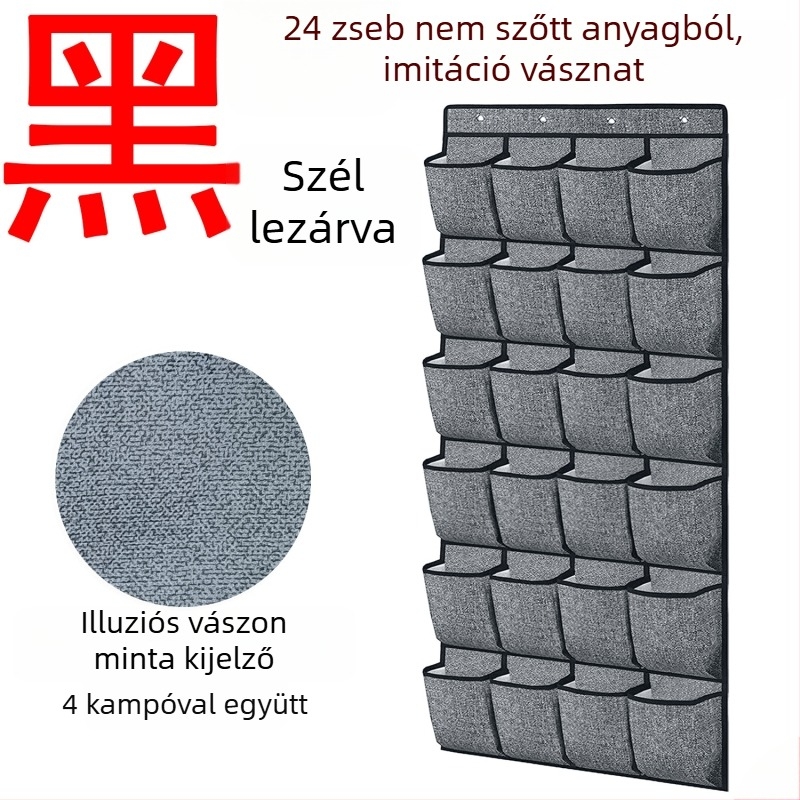 24 rekeszes függő tároló, nem szőtt textilből, modell BE-GD004-3, többfunkciós