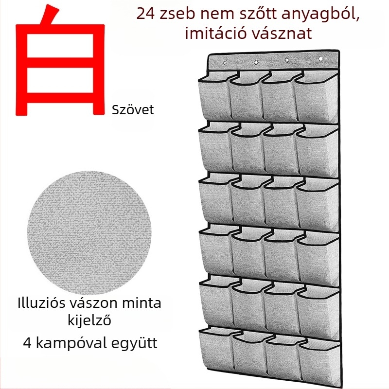 24 rekeszes függő tároló, nem szőtt textilből, modell BE-GD004-3, többfunkciós