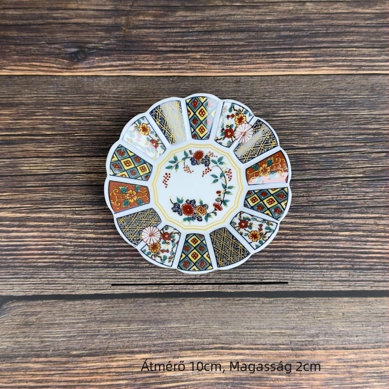 Porcelán japán stílusú tál fűszerek és szószok számára, kerek alakú, mikrohullámú sütőbiztos, sashimihez ideális, ajándék logó testreszabásával