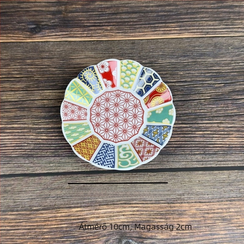 Porcelán japán stílusú tál fűszerek és szószok számára, kerek alakú, mikrohullámú sütőbiztos, sashimihez ideális, ajándék logó testreszabásával