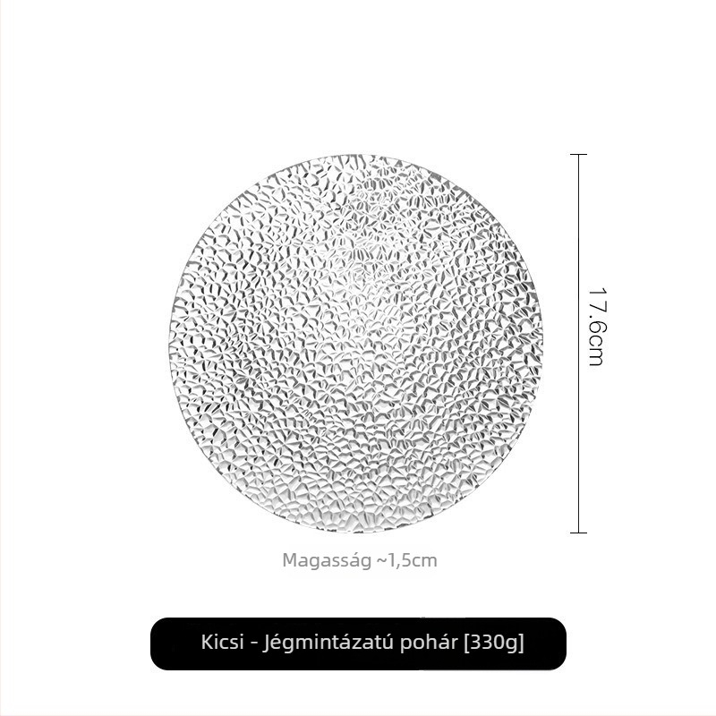 Üvegből készült lapos tál, nordic stílus, matt felület, kerek forma, egyszínű dizájn