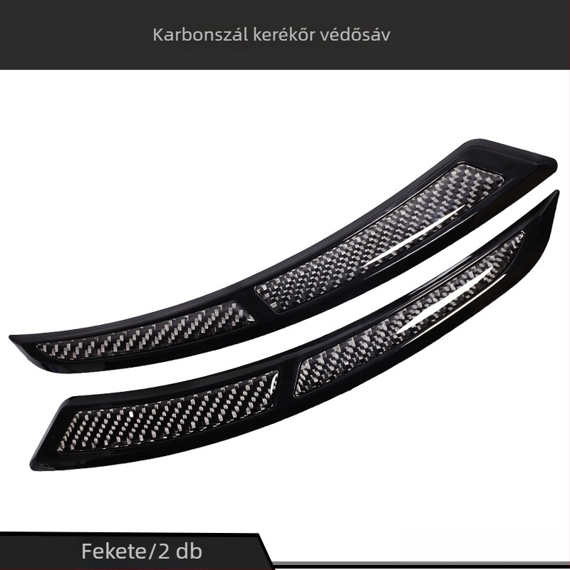 Autókerék arka védő szalag – karbon szálas és TPU anyagból, ütközésvédő és karcálló, modell CTU006, testreszabható, kompatibilis a modellek 90%-ával