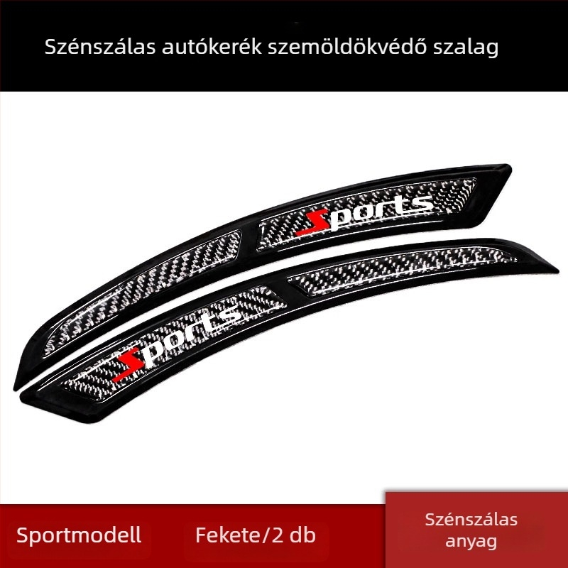 Autókerék arka védő szalag – karbon szálas és TPU anyagból, ütközésvédő és karcálló, modell CTU006, testreszabható, kompatibilis a modellek 90%-ával