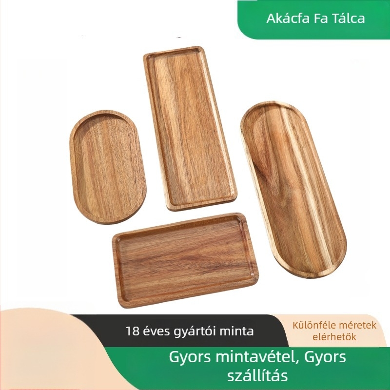 Akáciafa etető tálca, négyszögletes, egyszínű, modern minimalista stílus, testreszabható