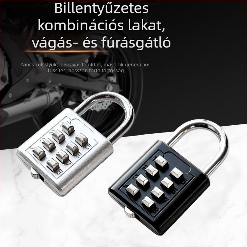 Kódzár, kis méretű zár poggyászhoz, szekrényekhez, kollégiumi fiókokhoz és hátizsákokhoz