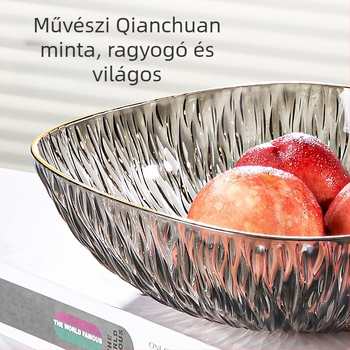 Műanyag gyümölcstál modern minimalista stílusban, egyszínű felülettel, 2024-es bevezetés