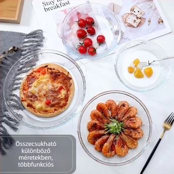 Kör alakú, hőálló boroszilikát üveglap mikrohullámú sütőhöz, logónyomás és testreszabás lehetőségével
