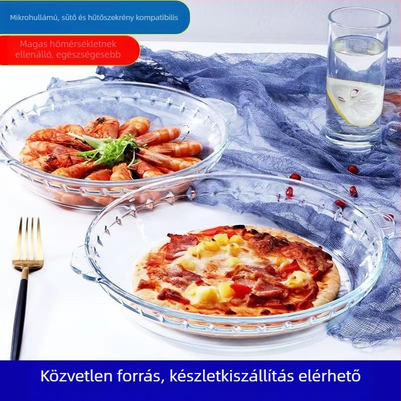 Kör alakú, hőálló boroszilikát üveglap mikrohullámú sütőhöz, logónyomás és testreszabás lehetőségével