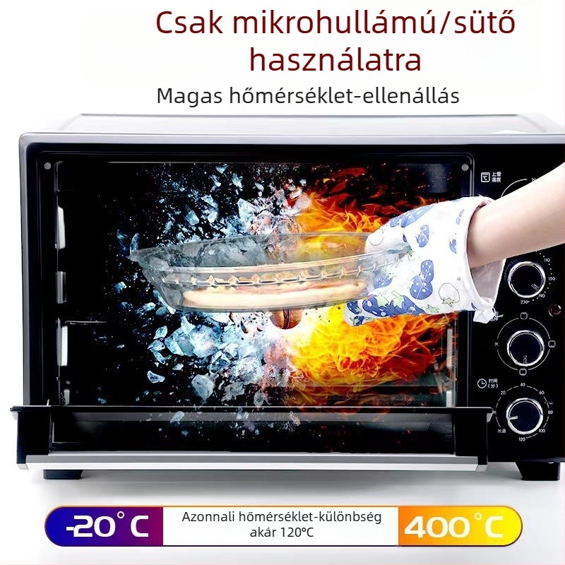 Kör alakú, hőálló boroszilikát üveglap mikrohullámú sütőhöz, logónyomás és testreszabás lehetőségével