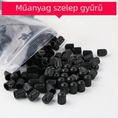 Műanyag szelepsapka gumiabroncs szelephez, tömítőgyűrűvel, vastagított kivitel, univerzális autókhoz, motorkerékpárokhoz és elektromos járművekhez