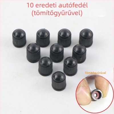 Műanyag szelepsapka gumiabroncs szelephez, tömítőgyűrűvel, vastagított kivitel, univerzális autókhoz, motorkerékpárokhoz és elektromos járművekhez