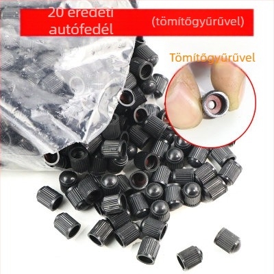 Műanyag szelepsapka gumiabroncs szelephez, tömítőgyűrűvel, vastagított kivitel, univerzális autókhoz, motorkerékpárokhoz és elektromos járművekhez