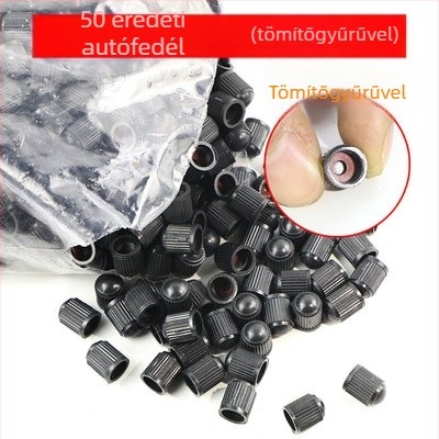 Műanyag szelepsapka gumiabroncs szelephez, tömítőgyűrűvel, vastagított kivitel, univerzális autókhoz, motorkerékpárokhoz és elektromos járművekhez