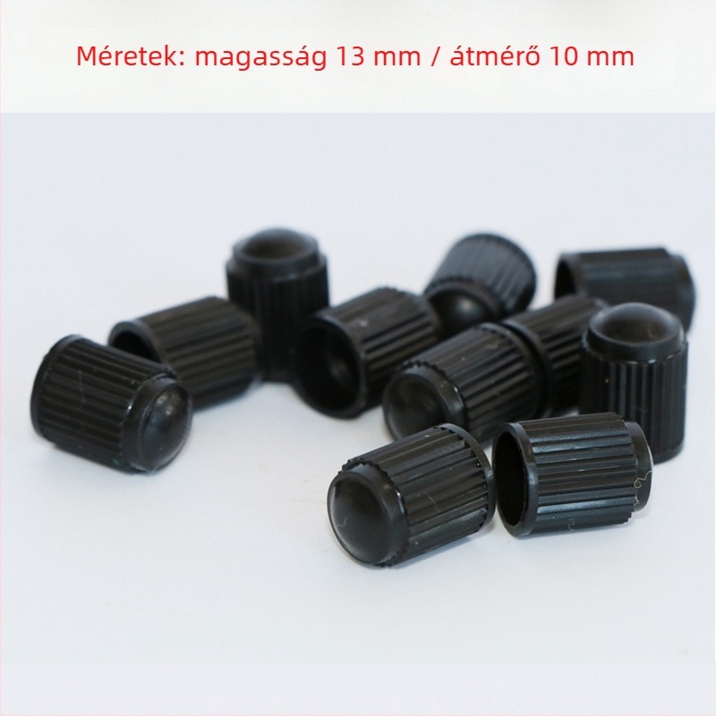 Műanyag szelepsapka gumiabroncs szelephez, tömítőgyűrűvel, vastagított kivitel, univerzális autókhoz, motorkerékpárokhoz és elektromos járművekhez