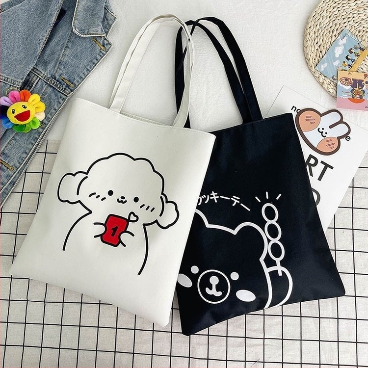 Manwen Tote táska Oxford anyagból, függőleges négyzetes forma, cipzáras nyitás